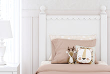 Load image into Gallery viewer, Mollviney Twin Panel Headboard with Mirrored Dresser
