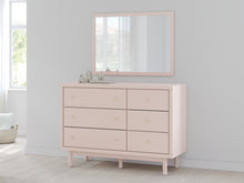 Load image into Gallery viewer, Wistenpine Twin Upholstered Panel Headboard with Mirrored Dresser
