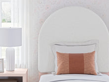 Load image into Gallery viewer, Wistenpine Twin Upholstered Panel Headboard with Mirrored Dresser
