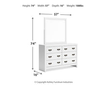 Load image into Gallery viewer, Binterglen Full Panel Bed with Mirrored Dresser and Chest
