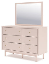 Load image into Gallery viewer, Wistenpine Twin Upholstered Panel Bed with Mirrored Dresser and Nightstand
