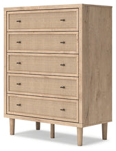 Load image into Gallery viewer, Cielden Full Upholstered Panel Bed with Mirrored Dresser, Chest and 2 Nightstands
