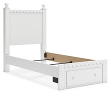 Load image into Gallery viewer, Mollviney Twin Panel Storage Bed with Mirrored Dresser and Nightstand
