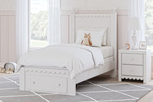 Load image into Gallery viewer, Mollviney Twin Panel Storage Bed with Mirrored Dresser and Nightstand
