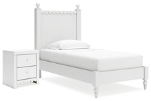 Load image into Gallery viewer, Mollviney Twin Panel Bed with Nightstand
