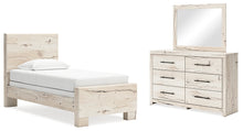 Load image into Gallery viewer, Lawroy Twin Panel Bed with Mirrored Dresser
