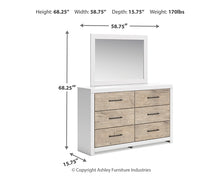 Load image into Gallery viewer, Charbitt Full Panel Bed with Mirrored Dresser and Chest
