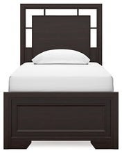 Load image into Gallery viewer, Covetown Twin Panel Bed with Mirrored Dresser, Chest and Nightstand
