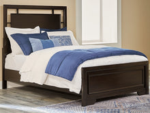 Load image into Gallery viewer, Covetown Full Panel Bed with Mirrored Dresser and 2 Nightstands
