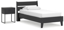 Load image into Gallery viewer, Socalle Twin Panel Platform Bed with Nightstand
