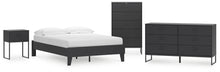 Load image into Gallery viewer, Socalle Full Platform Bed with Dresser and Nightstand
