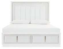 Load image into Gallery viewer, Chalanna Queen Upholstered Storage Bed with Mirrored Dresser
