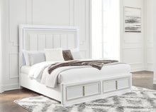 Load image into Gallery viewer, Chalanna Queen Upholstered Storage Bed with Mirrored Dresser
