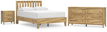 Load image into Gallery viewer, Bermacy Full Platform Panel Bed with Dresser and Nightstand
