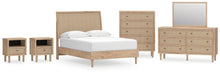 Load image into Gallery viewer, Cielden Full Panel Bed with Mirrored Dresser, Chest and 2 Nightstands
