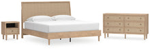 Load image into Gallery viewer, Cielden King Panel Bed with Dresser and Nightstand
