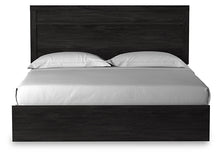 Load image into Gallery viewer, Belachime King Panel Bed with Mirrored Dresser, Chest and Nightstand
