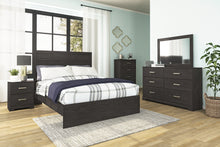 Load image into Gallery viewer, Belachime Queen Panel Bed with Mirrored Dresser and Chest
