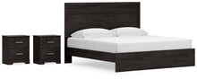 Load image into Gallery viewer, Belachime King Panel Bed with Dresser and 2 Nightstands
