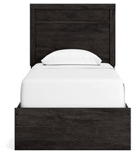 Load image into Gallery viewer, Belachime Twin Panel Bed with Nightstand
