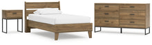 Load image into Gallery viewer, Deanlow Twin Platform Panel Bed with Dresser and Nightstand
