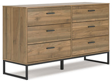 Load image into Gallery viewer, Deanlow Full Platform Panel Bed with Dresser and Nightstand
