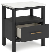 Load image into Gallery viewer, Cadmori Full Upholstered Bed with Mirrored Dresser and 2 Nightstands
