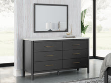 Load image into Gallery viewer, Cadmori Full Upholstered Bed with Mirrored Dresser and 2 Nightstands
