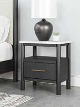 Load image into Gallery viewer, Cadmori Queen Upholstered Bed with Mirrored Dresser, Chest and 2 Nightstands
