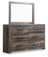 Load image into Gallery viewer, Drystan Full Bookcase Bed with 4 Storage Drawers with Mirrored Dresser and 2 Nightstands
