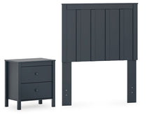 Load image into Gallery viewer, Simmenfort Twin Panel Headboard with Nightstand
