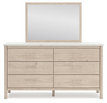 Load image into Gallery viewer, Cadmori Queen Upholstered Panel Bed with Mirrored Dresser and Chest
