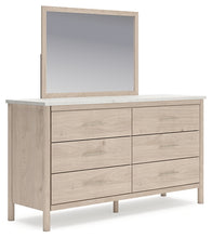 Load image into Gallery viewer, Cadmori Queen Upholstered Panel Bed with Mirrored Dresser and Chest
