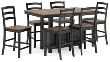 Load image into Gallery viewer, Wildenauer Counter Height Dining Table and 6 Barstools
