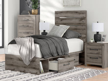 Load image into Gallery viewer, Graystorm Twin Panel Bed with Storage
