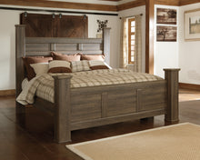 Load image into Gallery viewer, Juararo California King Poster Bed with Mirrored Dresser, Chest and Nightstand
