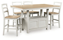 Load image into Gallery viewer, Purlaney Counter Height Dining Table and 4 Barstools
