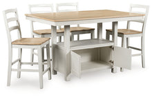 Load image into Gallery viewer, Purlaney Counter Height Dining Table and 4 Barstools
