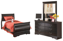 Load image into Gallery viewer, Huey Vineyard Full Sleigh Bed with Mirrored Dresser
