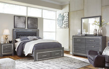 Load image into Gallery viewer, Lodanna Queen Panel Bed with 2 Storage Drawers with Mirrored Dresser, Chest and 2 Nightstands
