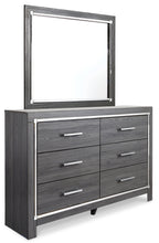 Load image into Gallery viewer, Lodanna Queen Panel Bed with 2 Storage Drawers with Mirrored Dresser and 2 Nightstands
