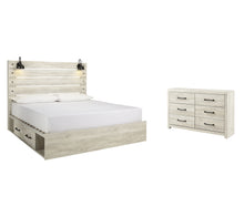 Load image into Gallery viewer, Cambeck King Panel Bed with 4 Storage Drawers with Dresser
