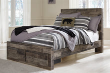 Load image into Gallery viewer, Derekson Full Panel Bed with 2 Storage Drawers with Mirrored Dresser, Chest and Nightstand
