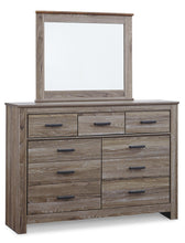 Load image into Gallery viewer, Zelen King/California King Panel Headboard with Mirrored Dresser and 2 Nightstands
