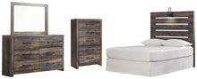 Load image into Gallery viewer, Drystan Full Panel Headboard with Mirrored Dresser and Chest
