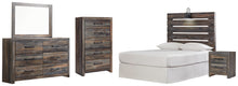 Load image into Gallery viewer, Drystan Full Panel Headboard with Mirrored Dresser, Chest and Nightstand
