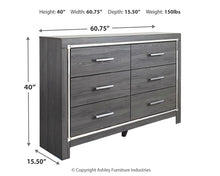 Load image into Gallery viewer, Lodanna King Panel Bed with 2 Storage Drawers with Dresser
