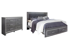 Load image into Gallery viewer, Lodanna King Panel Bed with 2 Storage Drawers with Dresser
