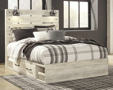 Load image into Gallery viewer, Cambeck  Panel Bed With 2 Storage Drawers With Mirrored Dresser
