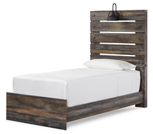 Load image into Gallery viewer, Drystan Twin Panel Bed with Mirrored Dresser and 2 Nightstands
